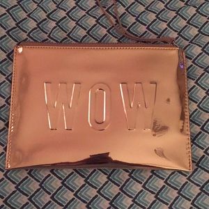 Gold wallet/wristlet "WOW"